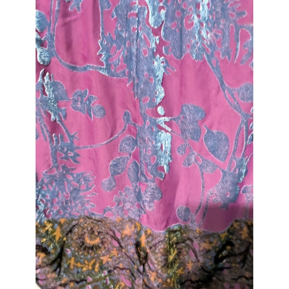 Tiny Anthropologie Lace Burnout Velvet Mixed Media Sleeveless Top Purple Blue‎ L - Picture 12 of 16